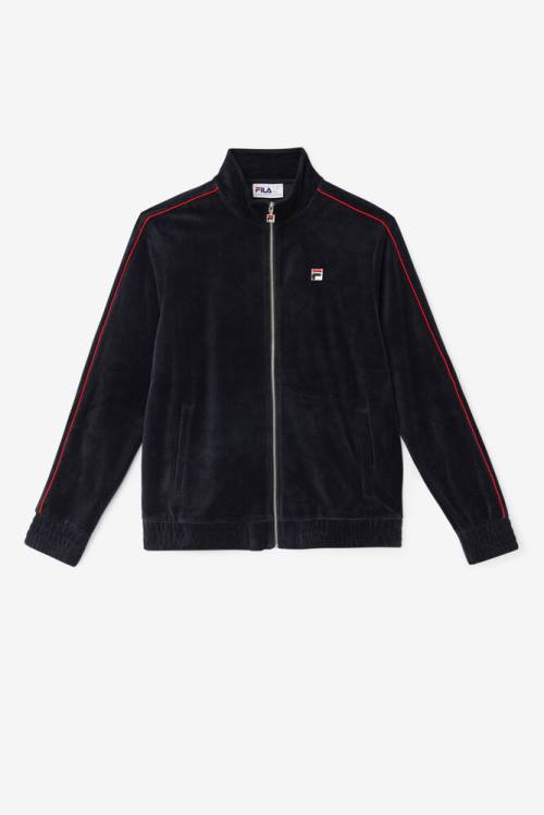 Fila Deverall Velour Miesten Takki Mustat Punainen Vihreä | Fila493MF