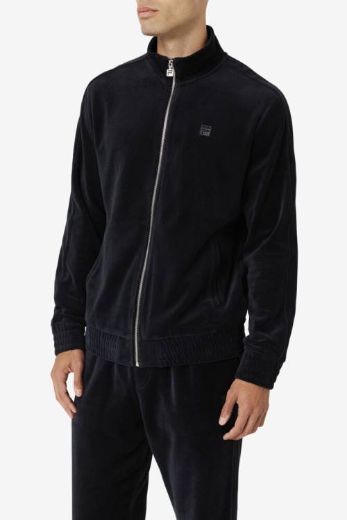 Fila Deverall Velour Miesten Takki Mustat | Fila576QC