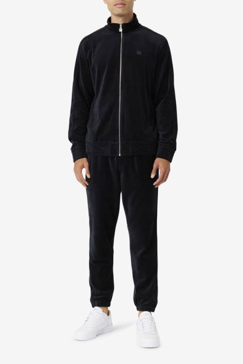 Fila Deverall Velour Miesten Takki Mustat | Fila576QC