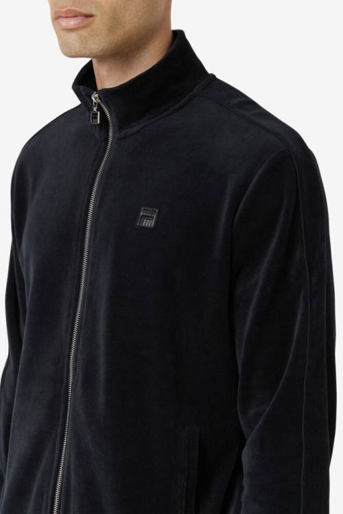 Fila Deverall Velour Miesten Takki Mustat | Fila576QC