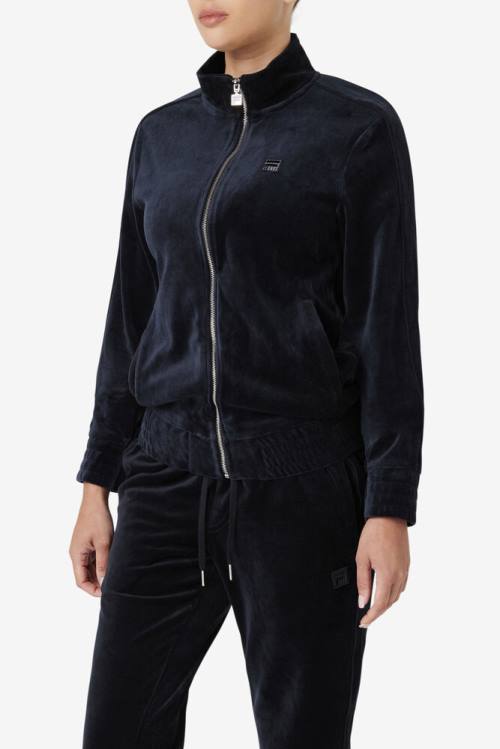 Fila Deverall Velour Miesten Takki Mustat | Fila576QC