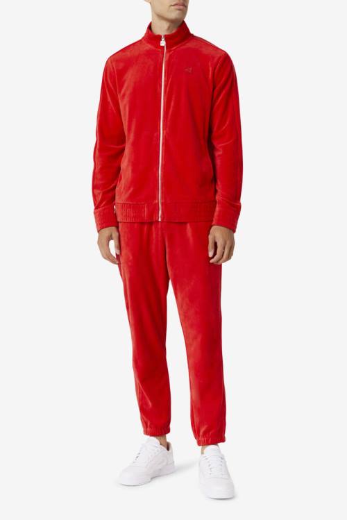 Fila Deverall Velour Miesten Takki Punainen | Fila902KM