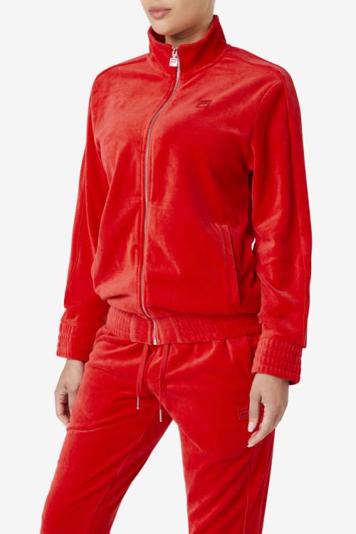 Fila Deverall Velour Miesten Takki Punainen | Fila902KM