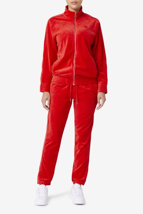 Fila Deverall Velour Miesten Takki Punainen | Fila902KM