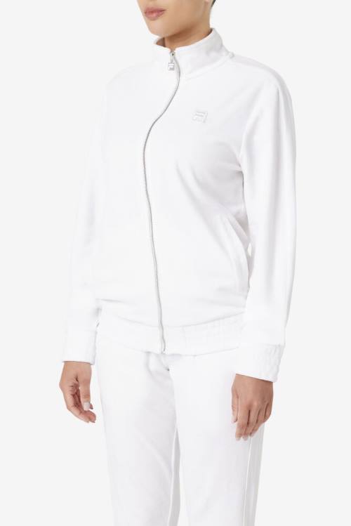 Fila Deverall Velour Miesten Takki Valkoinen | Fila154PO
