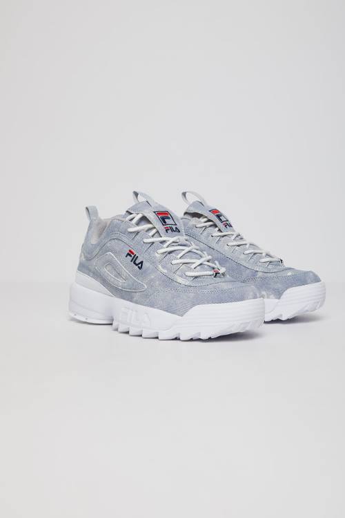 Fila Disruptor 2 Miesten Denim Tennarit Valkoinen Laivastonsininen Sininen | Fila123GU