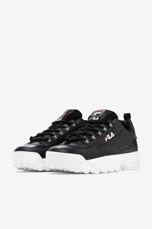 Fila Disruptor 2 Miesten No-sew Tennarit Mustat Punainen Valkoinen | Fila694XV