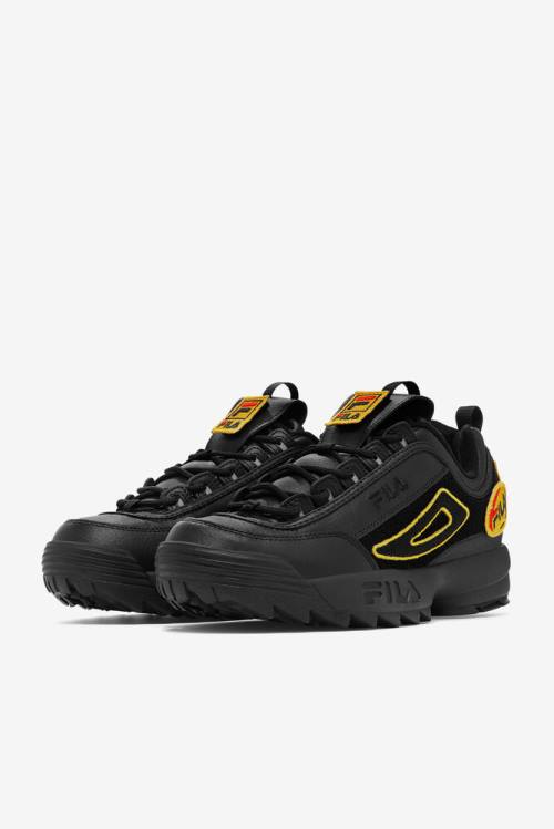 Fila Disruptor 2 Miesten Patches Tennarit Mustat | Fila307ZG