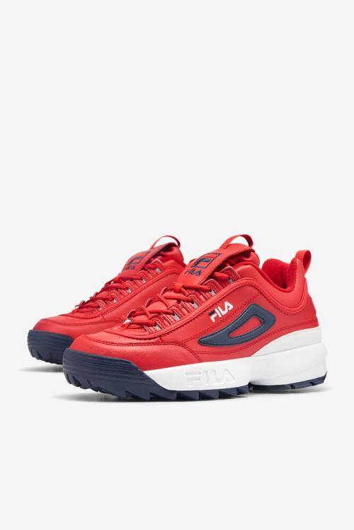 Fila Disruptor 2 Miesten Premium Tennarit Punainen Valkoinen Laivastonsininen | Fila269MI