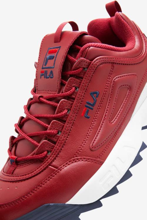 Fila Disruptor 2 Miesten Premium Tennarit Punainen Laivastonsininen Punainen | Fila271RJ