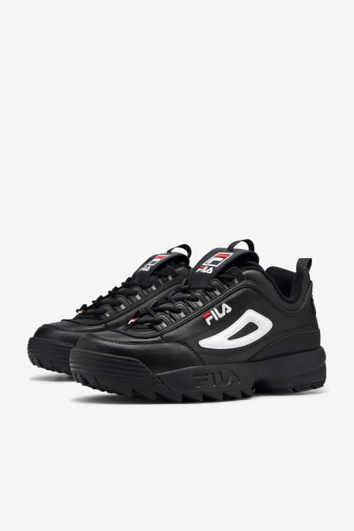 Fila Disruptor 2 Miesten Premium Tennarit Mustat Valkoinen Punainen | Fila596TO