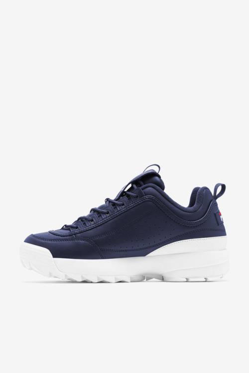 Fila Disruptor 2 Miesten Premium Tennarit Laivastonsininen Valkoinen Punainen | Fila609UA