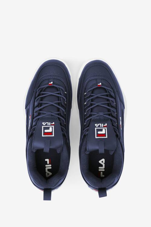Fila Disruptor 2 Miesten Premium Tennarit Laivastonsininen Valkoinen Punainen | Fila609UA