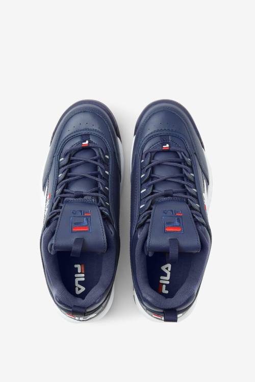 Fila Disruptor 2 Miesten Premium Tennarit Laivastonsininen Punainen Valkoinen | Fila739BY