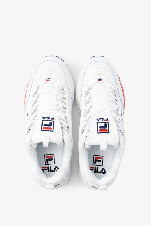 Fila Disruptor 2 Miesten X Tennarit Valkoinen Laivastonsininen Punainen | Fila729VY