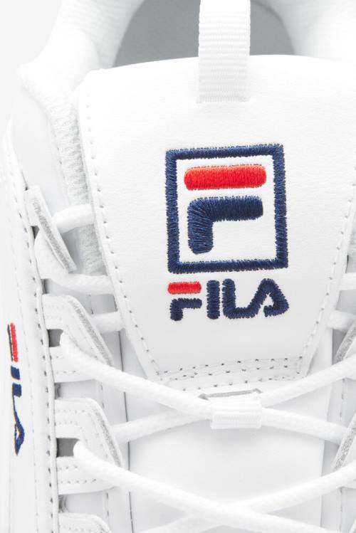 Fila Disruptor 2 Miesten X Tennarit Valkoinen Laivastonsininen Punainen | Fila729VY