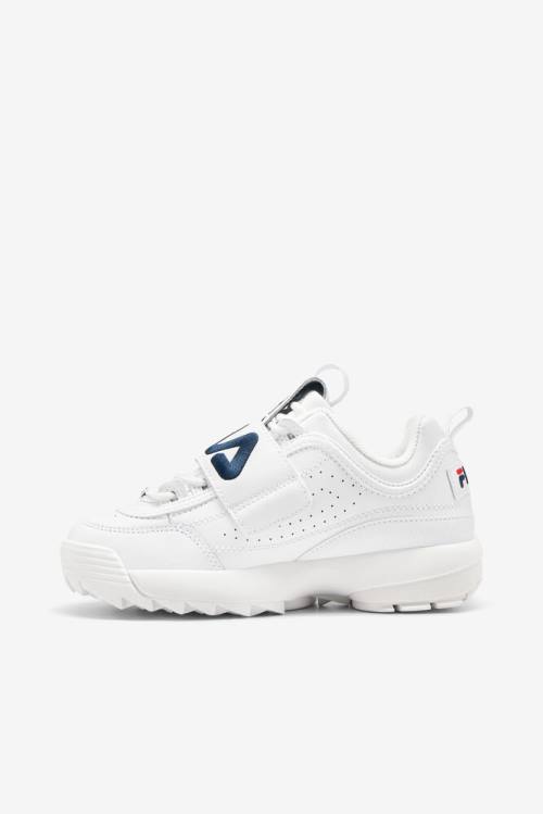 Fila Disruptor 2 Naisten Applique Tennarit Valkoinen Laivastonsininen Punainen | Fila965TM