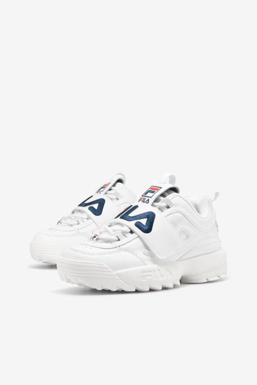 Fila Disruptor 2 Naisten Applique Tennarit Valkoinen Laivastonsininen Punainen | Fila965TM
