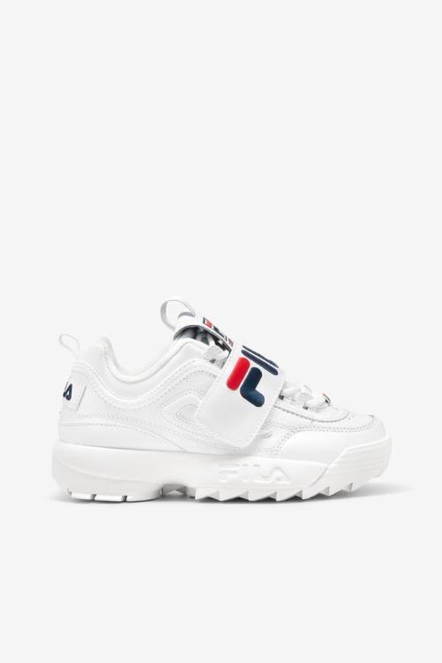 Fila Disruptor 2 Naisten Applique Tennarit Valkoinen Laivastonsininen Punainen | Fila965TM