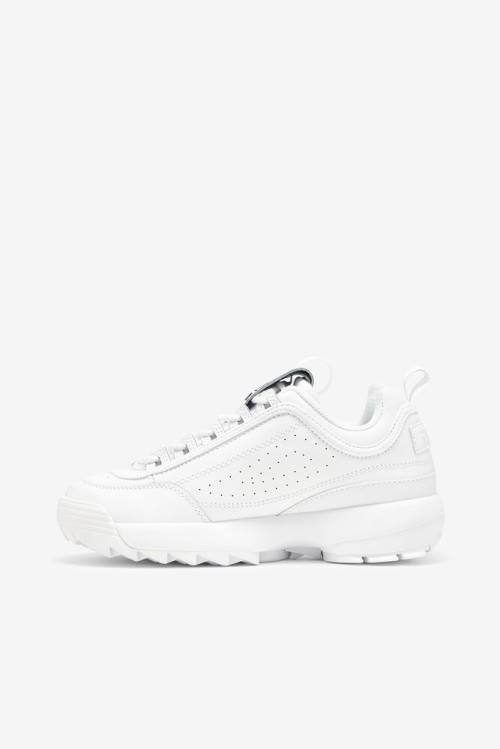 Fila Disruptor 2 Naisten Embroidery Tennarit Valkoinen Laivastonsininen Punainen | Fila407JV