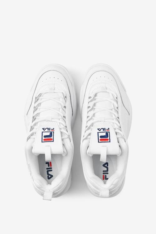 Fila Disruptor 2 Naisten Embroidery Tennarit Valkoinen Laivastonsininen Punainen | Fila407JV