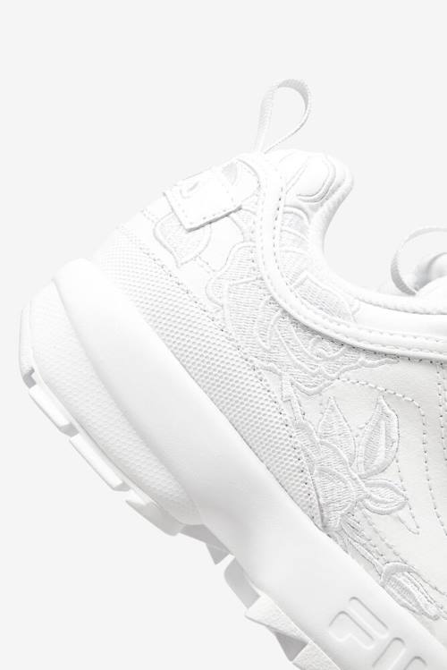 Fila Disruptor 2 Naisten Embroidery Tennarit Valkoinen Laivastonsininen Punainen | Fila407JV
