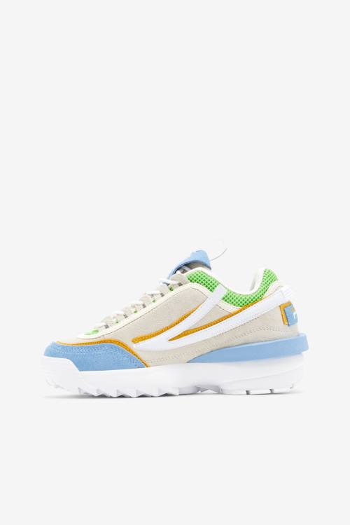 Fila Disruptor 2 Naisten Exp Tennarit Valkoinen Sininen Vihreä | Fila542IZ