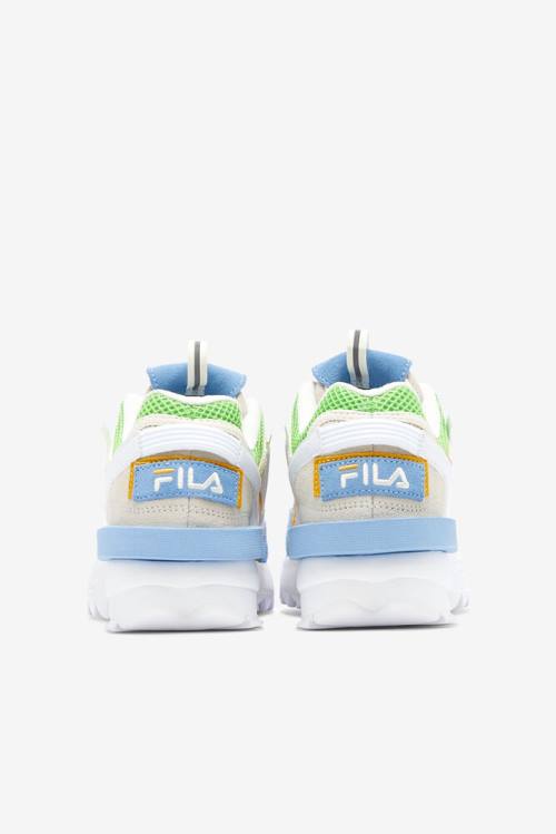 Fila Disruptor 2 Naisten Exp Tennarit Valkoinen Sininen Vihreä | Fila542IZ