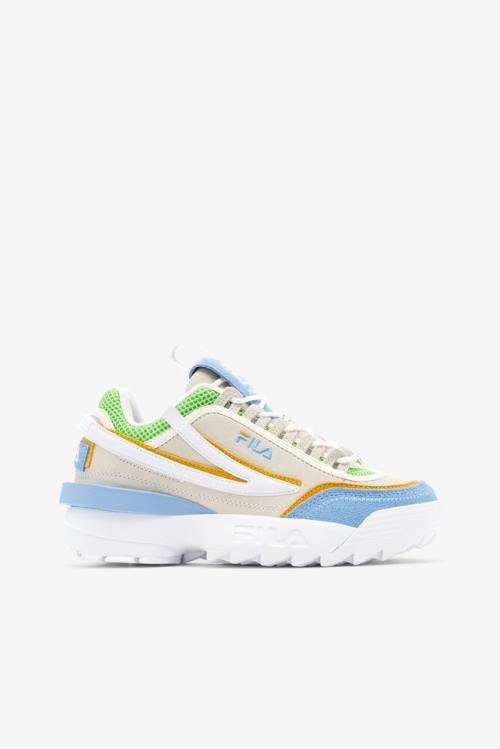 Fila Disruptor 2 Naisten Exp Tennarit Valkoinen Sininen Vihreä | Fila542IZ