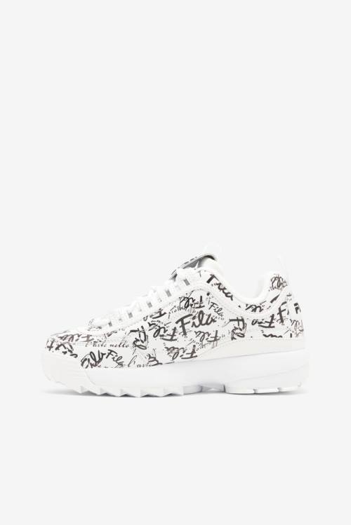 Fila Disruptor 2 Naisten Graffiti Tennarit Valkoinen Mustat | Fila254JH