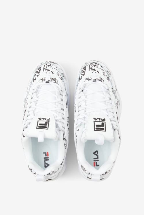 Fila Disruptor 2 Naisten Graffiti Tennarit Valkoinen Mustat | Fila254JH