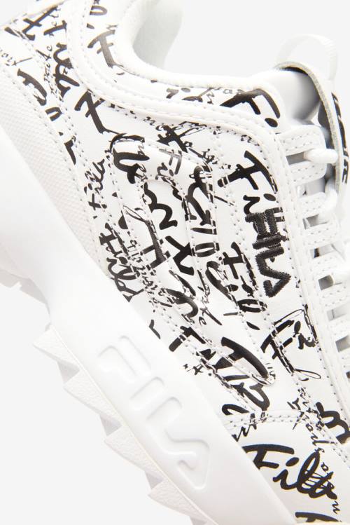 Fila Disruptor 2 Naisten Graffiti Tennarit Valkoinen Mustat | Fila254JH