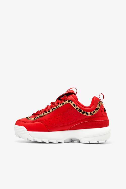 Fila Disruptor 2 Naisten Leopard Tennarit Punainen Mustat Valkoinen | Fila016VT