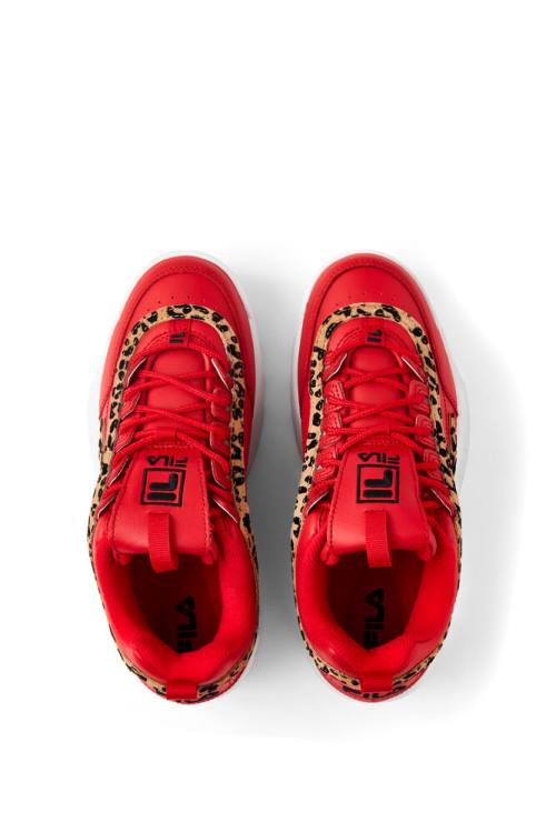 Fila Disruptor 2 Naisten Leopard Tennarit Punainen Mustat Valkoinen | Fila016VT