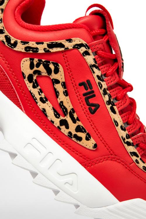 Fila Disruptor 2 Naisten Leopard Tennarit Punainen Mustat Valkoinen | Fila016VT