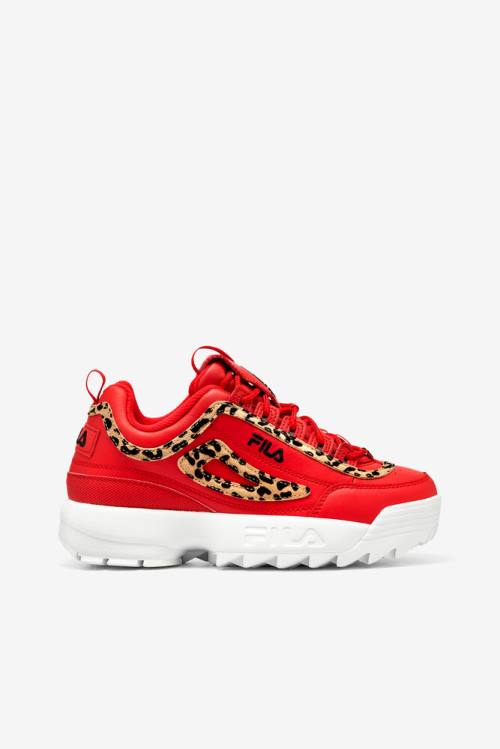 Fila Disruptor 2 Naisten Leopard Tennarit Punainen Mustat Valkoinen | Fila016VT