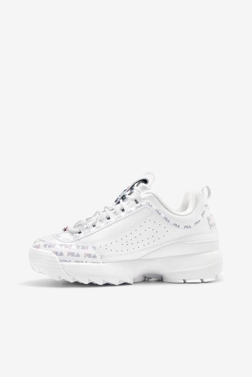 Fila Disruptor 2 Naisten Multiflag Tennarit Valkoinen Laivastonsininen Punainen | Fila680XH