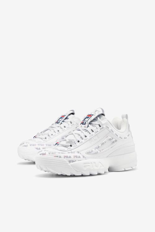 Fila Disruptor 2 Naisten Multiflag Tennarit Valkoinen Laivastonsininen Punainen | Fila680XH