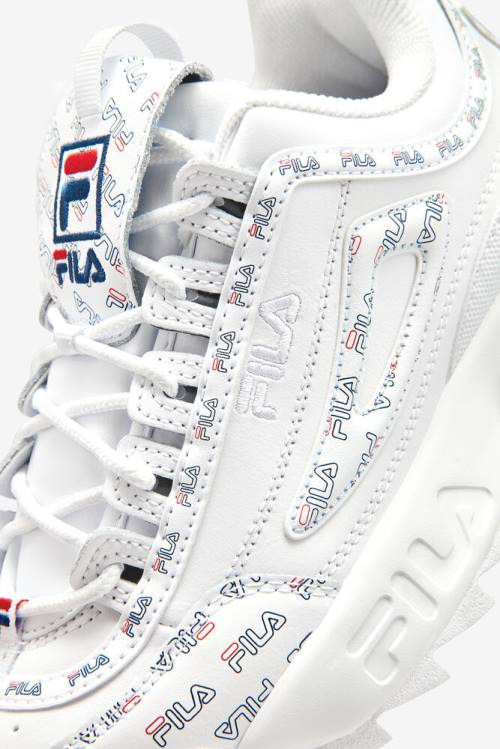 Fila Disruptor 2 Naisten Multiflag Tennarit Valkoinen Laivastonsininen Punainen | Fila680XH