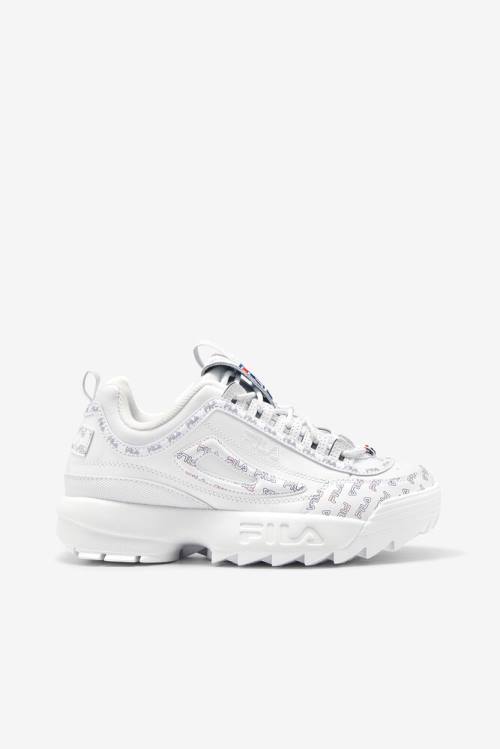 Fila Disruptor 2 Naisten Multiflag Tennarit Valkoinen Laivastonsininen Punainen | Fila680XH