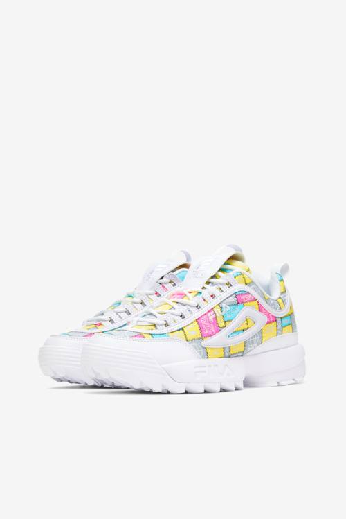 Fila Disruptor 2 Naisten Patchwork Tennarit Valkoinen Violetit | Fila126WY