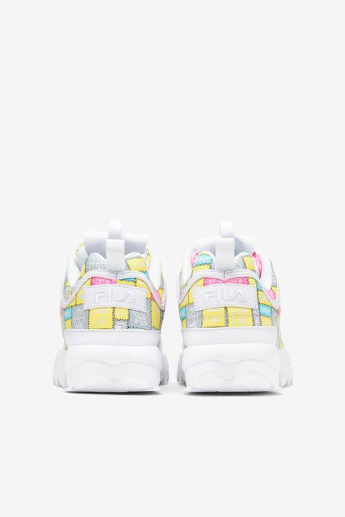 Fila Disruptor 2 Naisten Patchwork Tennarit Valkoinen Violetit | Fila126WY
