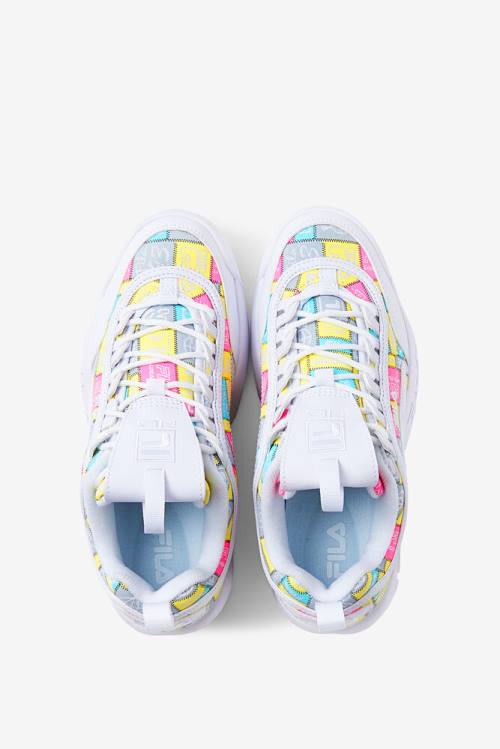 Fila Disruptor 2 Naisten Patchwork Tennarit Valkoinen Violetit | Fila126WY
