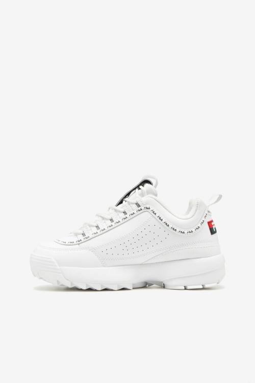 Fila Disruptor 2 Naisten Premium Repeat Tennarit Valkoinen Laivastonsininen Punainen | Fila530FH