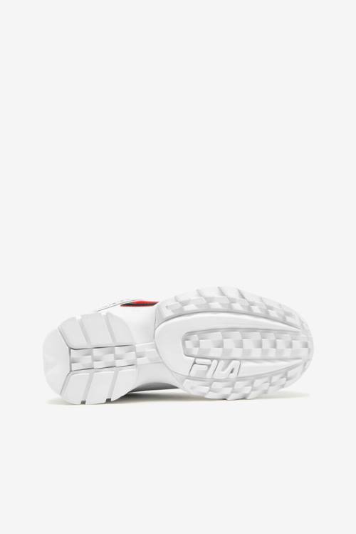 Fila Disruptor 2 Naisten Premium Repeat Tennarit Valkoinen Laivastonsininen Punainen | Fila530FH