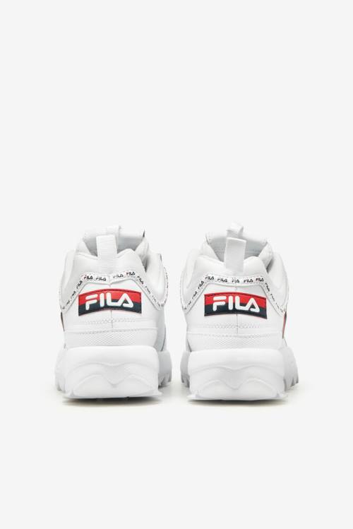 Fila Disruptor 2 Naisten Premium Repeat Tennarit Valkoinen Laivastonsininen Punainen | Fila530FH