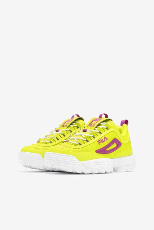 Fila Disruptor 2 Naisten Premium Tennarit Keltainen Violetit Kukka Valkoinen | Fila316YZ