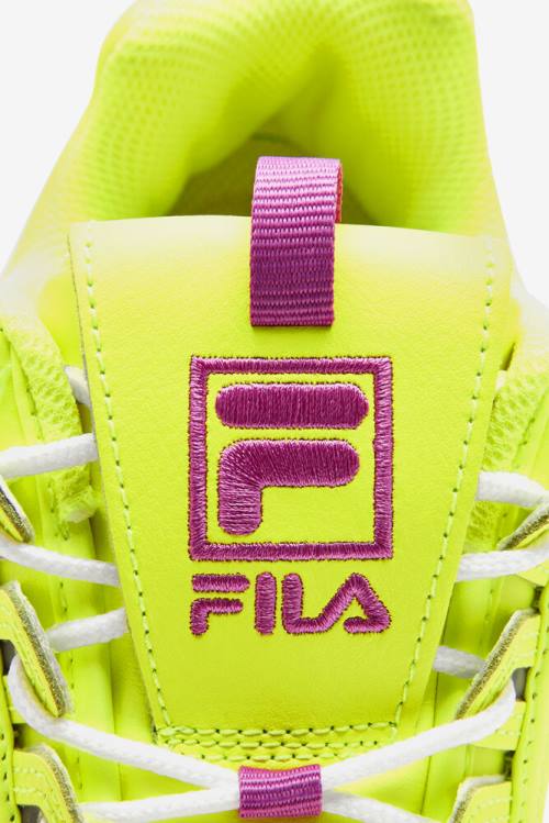 Fila Disruptor 2 Naisten Premium Tennarit Keltainen Violetit Kukka Valkoinen | Fila316YZ