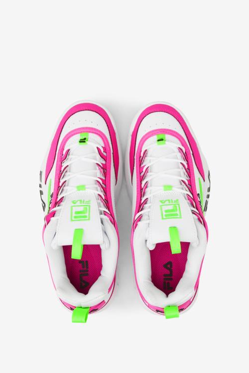 Fila Disruptor 2 Naisten Premium Tennarit Valkoinen Pinkki Vihreä | Fila512LE