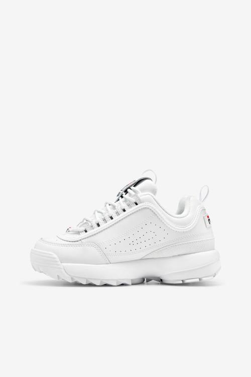 Fila Disruptor 2 Naisten Premium Tennarit Valkoinen Laivastonsininen Punainen | Fila584OD